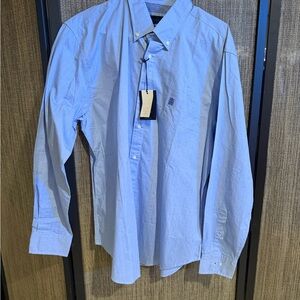 Cortefiel Size 44 Light Blue Men's Button-Down Dress Shirt NEW